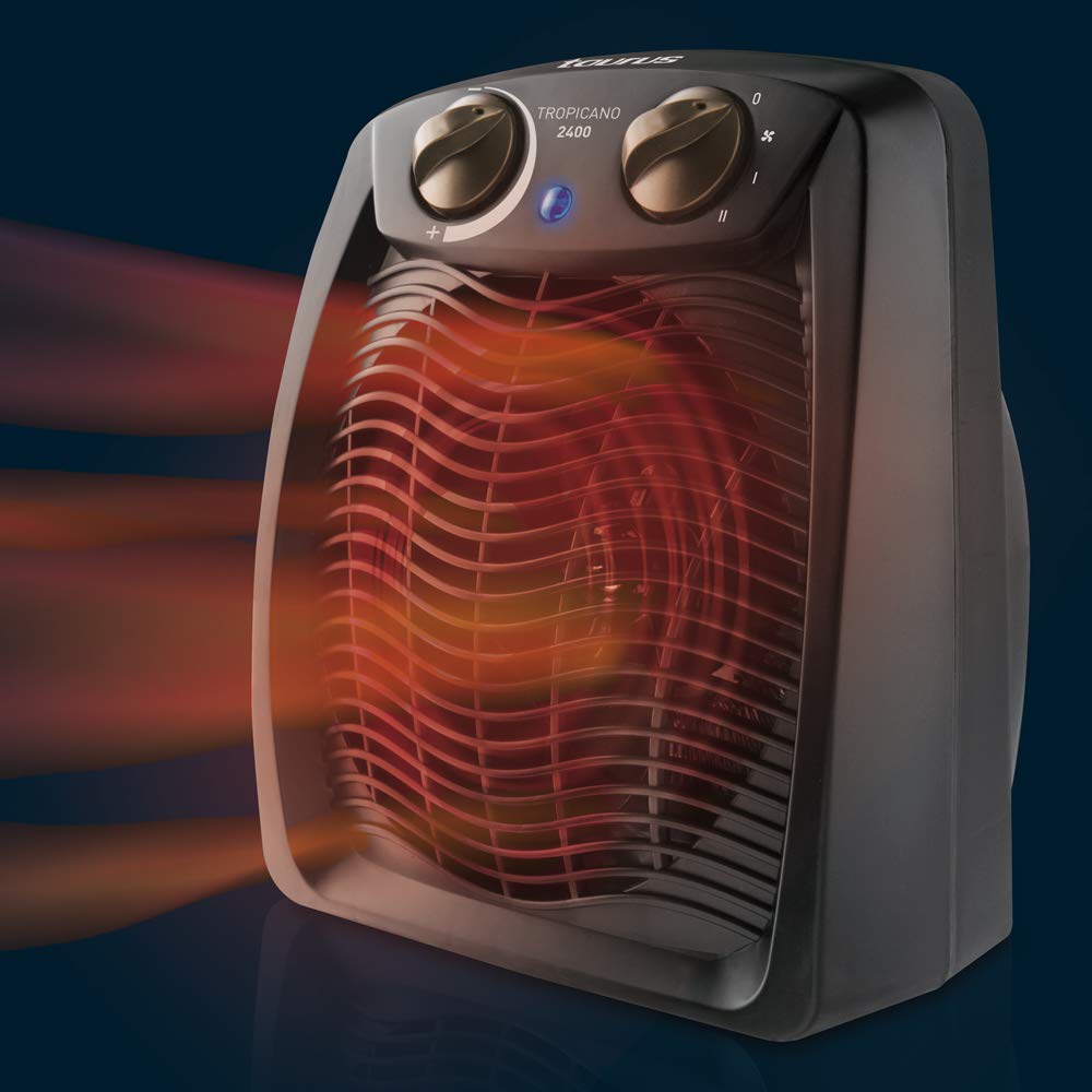 Taurus Tropicano 2400 Calefactor, termoventilador, 2 potencias de calor + ventilador, 2400W, asa de transporte, termostato ajustable, silencioso, diseño negro — view 2