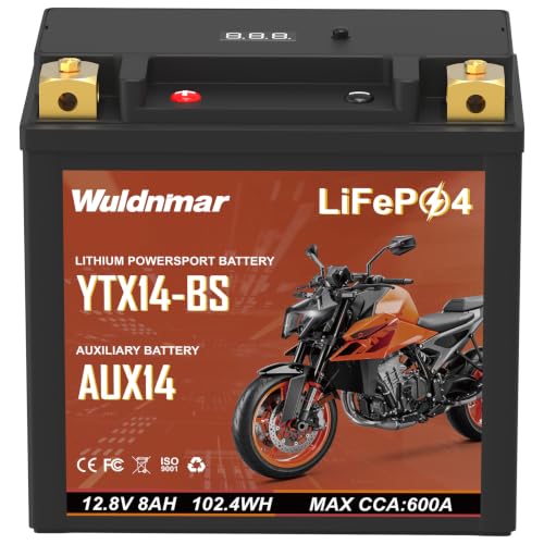 Wuldnmar YTX14-BS 12.8V 8Ah Battery