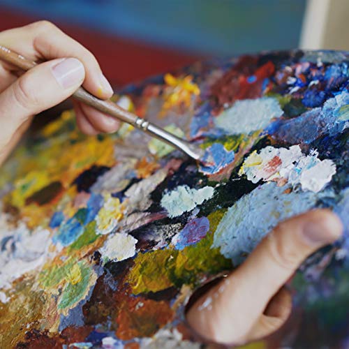 Paletas de pintura para pintar en caballete Relaxdays de madera natural en clases de arte 6