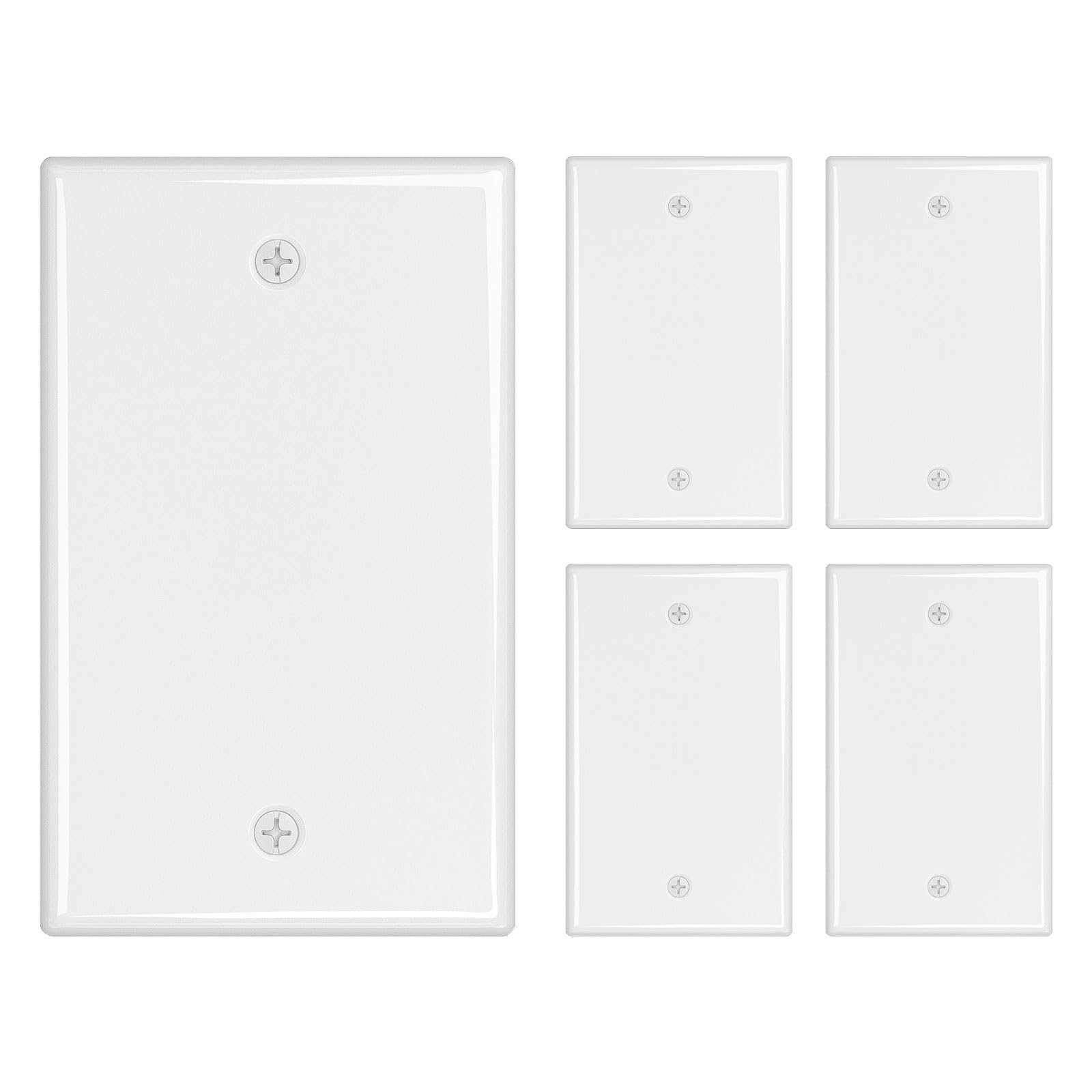 iwillink Blank Device Wall Plate, 5-Pack White