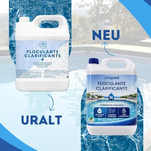 PLANTAWA Flockungsmittel Pool 5L | flockungsmittel Pool für kristallklares Wasser | Hochkonzentriert und Ergiebig | Für Alle Filtersysteme Geeignet | Ohne Schädliche Zusätze