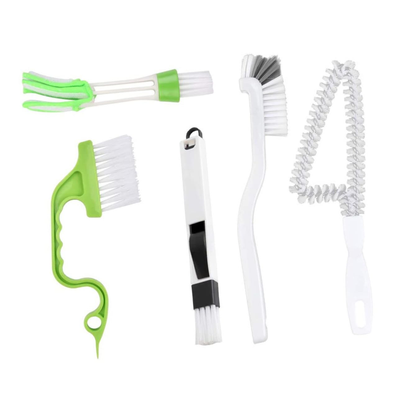 5-Piece Cleaning Brush Set Sink Scrubber Grout Cleaner Brush Bristle Scrub Gutter Power Scrubbers for Cleaning Groove Household