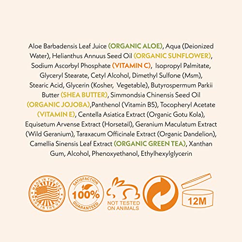 Eve Hansen Natural Vitamin C Face Moisturizer | 4Oz Anti Aging Moisturizer With Vitamin B, Green Tea, Jojoba Oil | Anti Wrinkle Face Cream For Dark Spots, Improved Elasticity, Fine Lines, Firmer Skin #TOP7