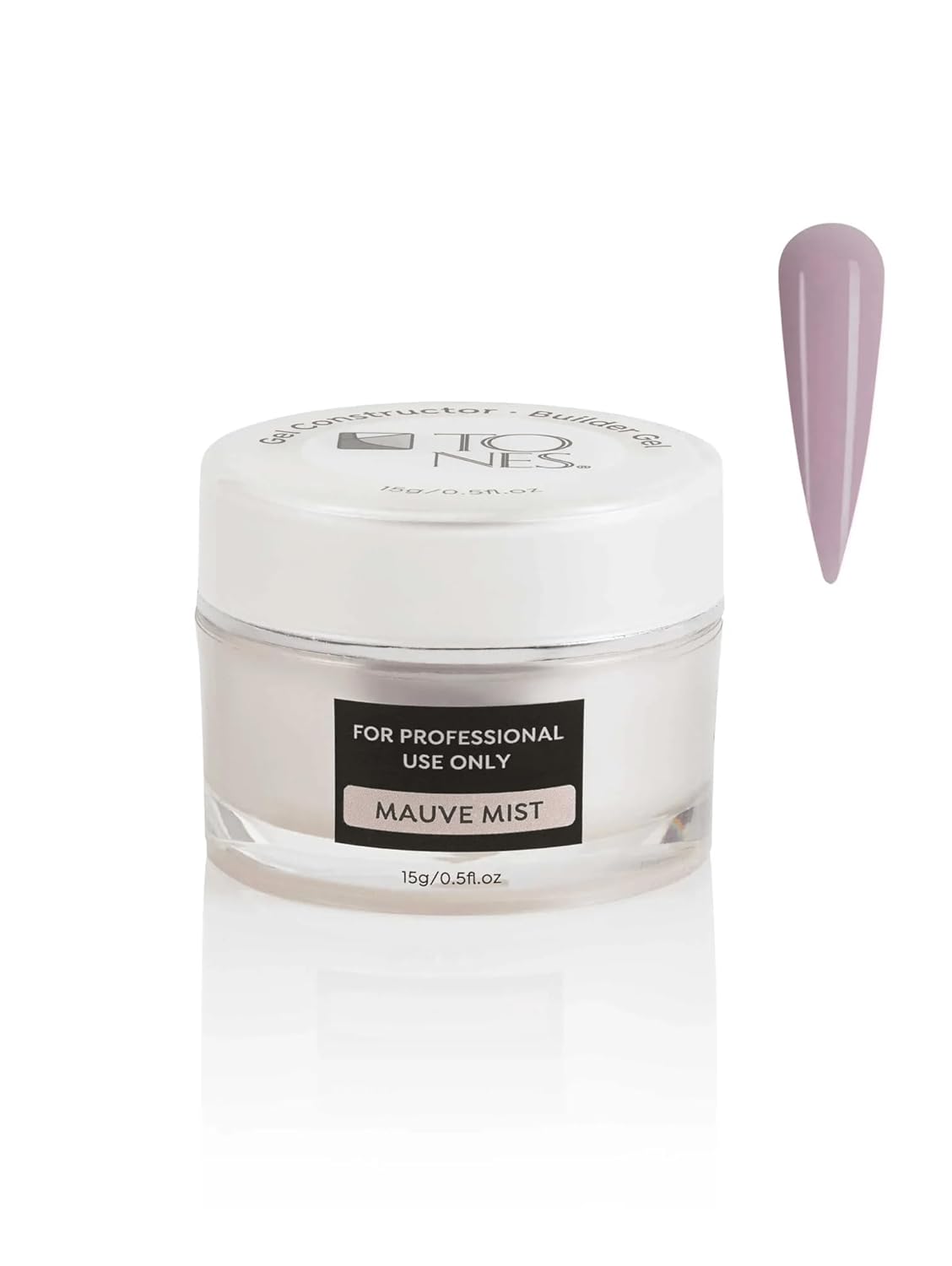 TONES Premium Self Leveling Nail Builder and Extension Gel for Professional Design - Salon-Quality LED and UV Building Gel - (0.5 Fl Oz, Ballerina)