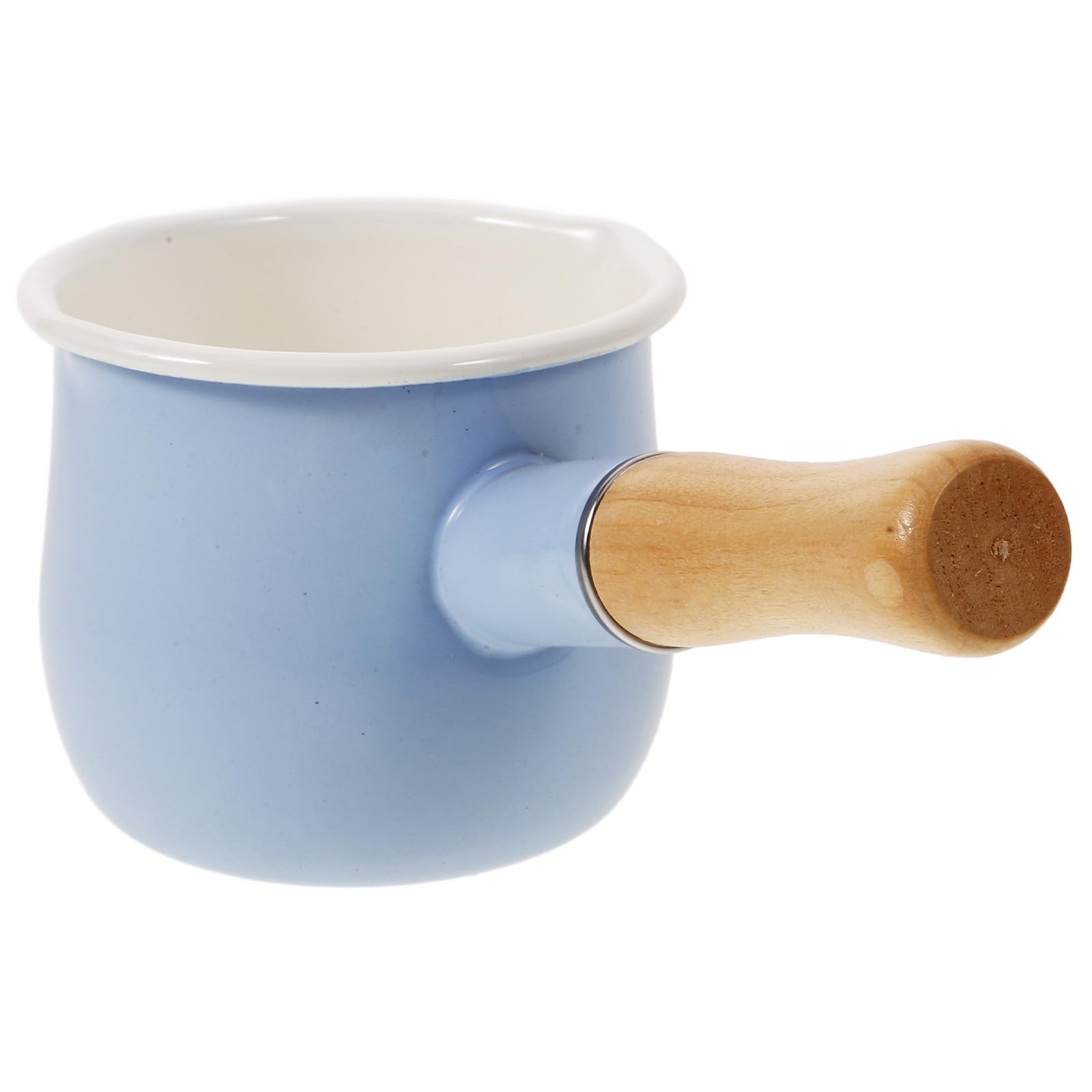 ABOOFAN Olla de Leche Esmaltada Azul 10 Cm Mini Cacerola Multifunción Antiadherente Mango Ergonómico para Cocina y Preparación de Alimentos Infantiles