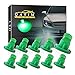 Qasim 10x T4.2 LED COB Lampadine 1SMD Verde per auto Luce Cruscotto Strumento Tachimetro Pannello DC 12V