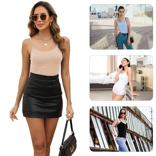 Image of BQTQ 5 Pcs Women's Camisole Tank Top Undershirt Spaghetti Strap Basic Camisoles