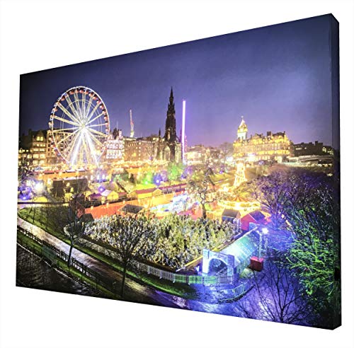 Cuadros con Luz Leds Edimburgo Multicolor para Decorar Salones Modernos 60x80 2