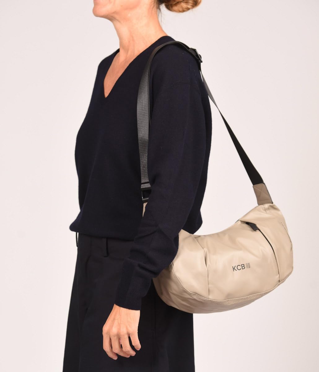 KCB Borsa a tracolla piccola Wave | Borsa compatta e pratica | Tasche multiple | Design urbano e sicuro | Maniglie regolabili | 100% vegano