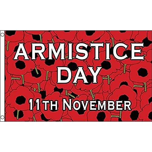 AZ FLAG, Wwi Armistice Day 11 November Flag, 3x5 Ft, 100D Polyester World War I Banner with Two Metal Grommets