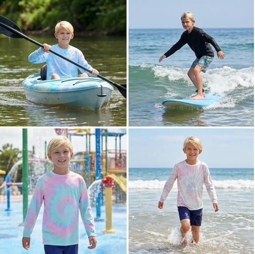 INGEAR Boys’ UPF 50+ Rash Guard Swim Shirt – Quick-Dry Lightweight Sun Protection for Swimming, Surfing & Beach, XS–XL - Image 7
