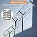 YXJSTO Razor Wire 250FT, Galvanized BTO-22 Razor Wire Fence Stretched Ribbon Barbed Wire Coils for Farm, Fence, Garden