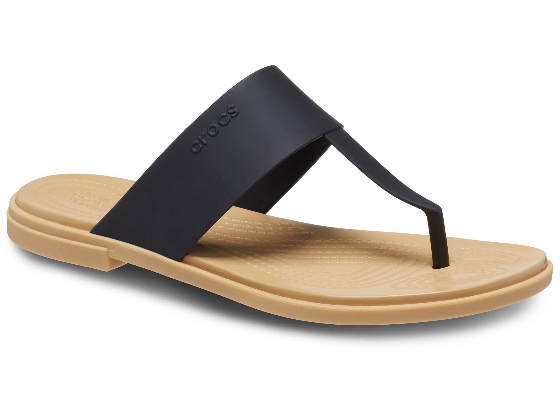 crocs womens Tulum Flip Black/Tan Flip-Flop - 6 UK (W8) (206752-00W) (B0BF7DLV86) Amazon Price History, Amazon Price Tracker