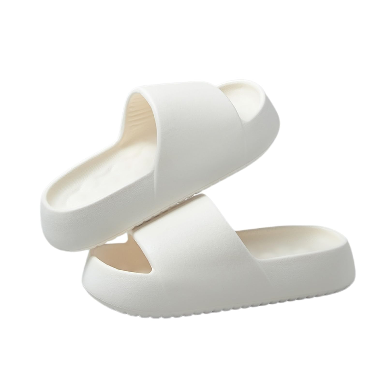 Chaussons EVA été pour femme : sandales plateforme blanches de plage
