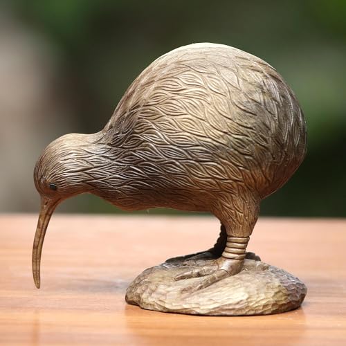 Escultura de Madera Pájaro Kiwi Tallada a Mano miniatura 4