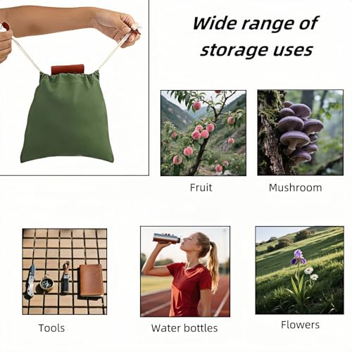 Foldable Waxed Canvas Foraging Bag