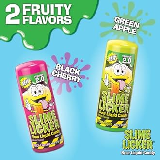 TOXIC WASTE - Slime Licker 2.0 - Sour Liquid Candy - Flavors: 3 Green Apple and 3 Black Cherry - 12 Pack
