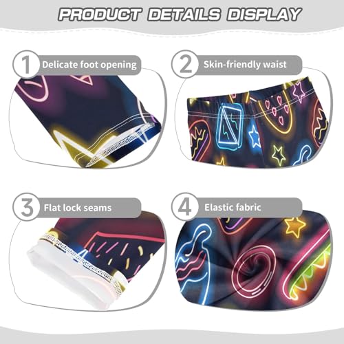 Bolaz Toddler Girls Leggings Printed Yoga Pants Leggings Hamburger Star for Kids3