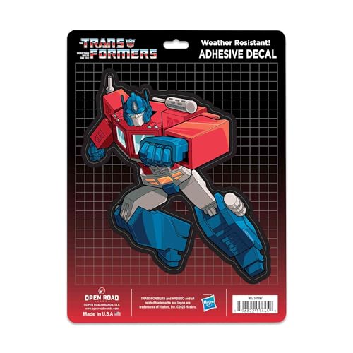 Image of Hasbro Transformers Optimus Prime Adhesive Vinyl Decal - Fun Transformers Sticker for Car, Window or Laptop