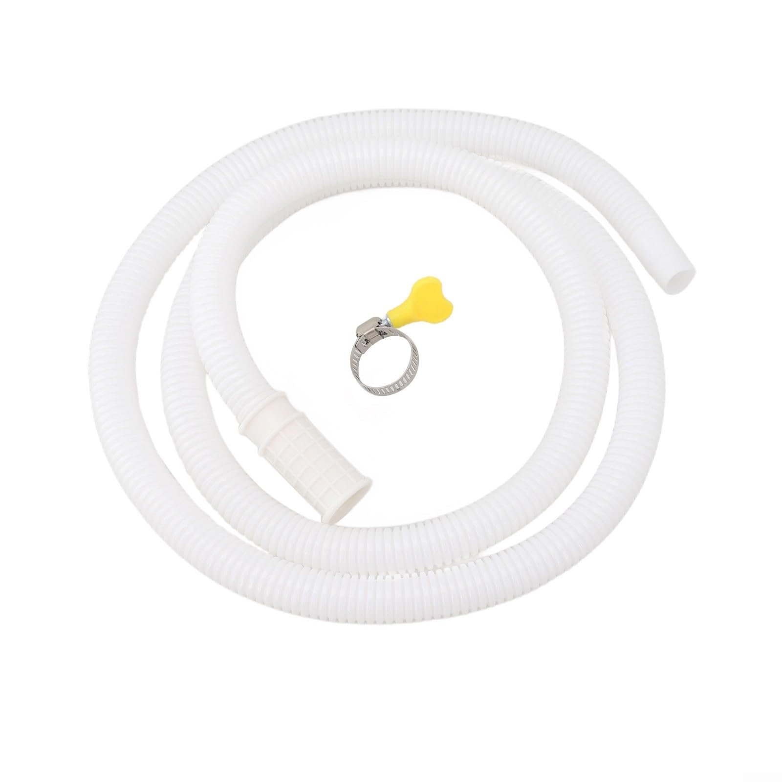Dishwasher Drain Hose 1.5 Metre Wide Fit - Thickened Polyethylene Waste Pipe for Washer Dryer - 17mm Outer Diameter White Hose(1.5 meters)