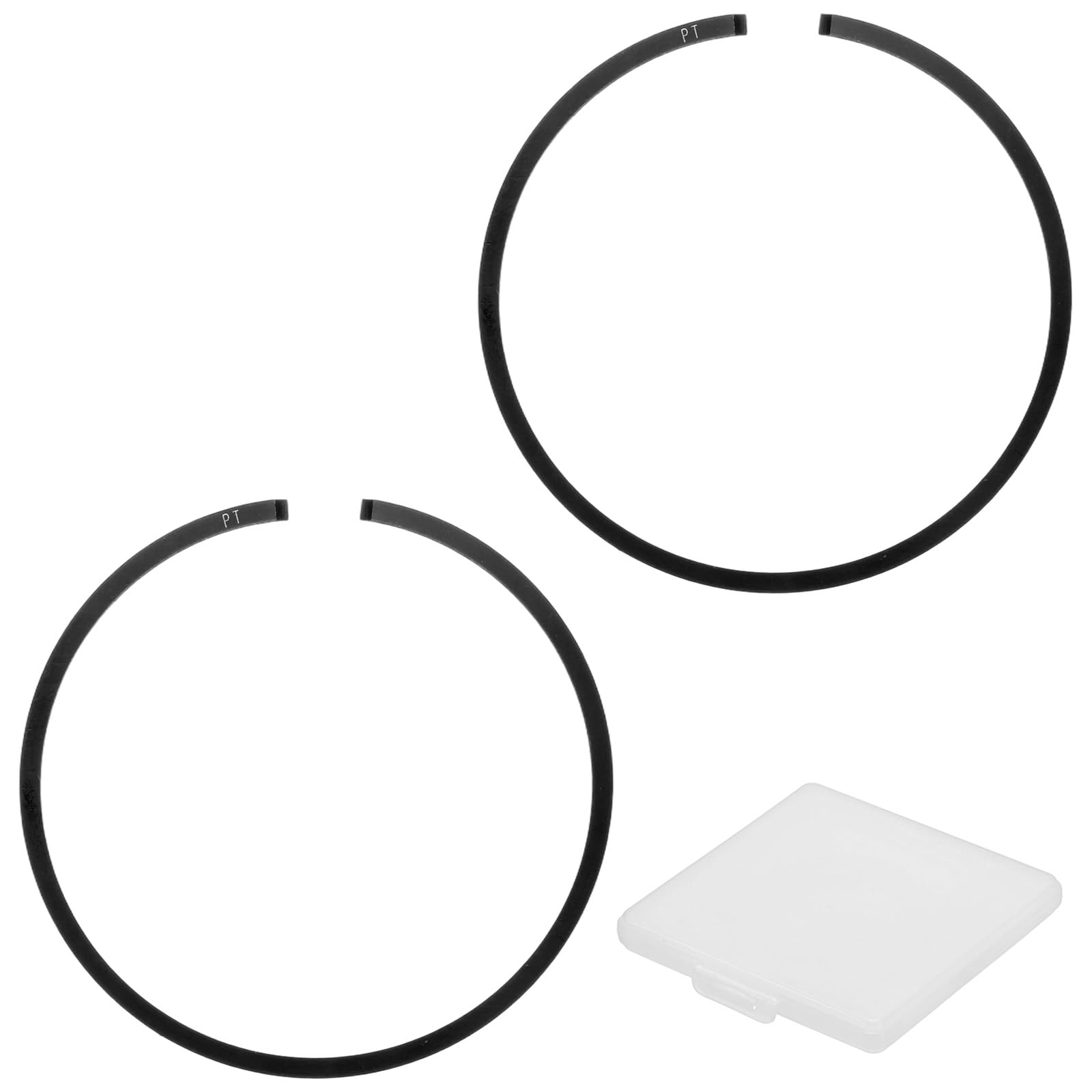 M METERXITY 2-Pack Engine Piston Rings Kit, 58mm x 1.5mm Thick Ductile Iron Piston Ring Set Standard Replacement for Small Engines/Motors/Machinery [Black] — image 1