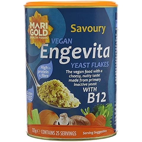 MARIGOLD HEALTH FOODS Engevita Yeast Flakes With Vitamin B12 125g (2 Pack) Cover