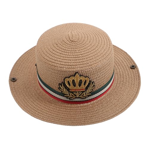 Summer Hats for Boys and Girls Boy Girl Beach Hat Straw Sun Cap Breathable and Stylish Khaki