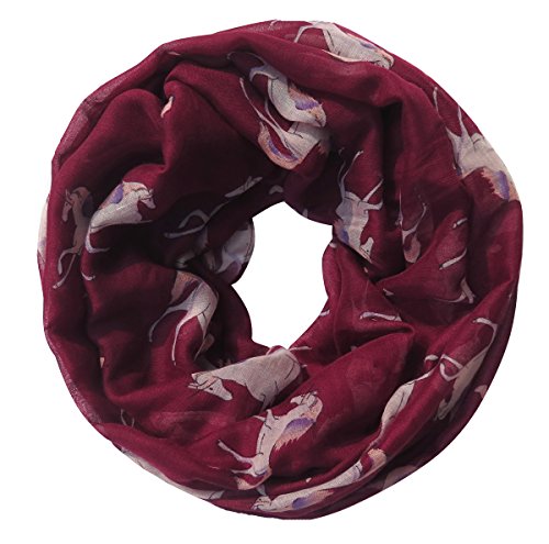 Lina & Lily Unicorn Print Infinity Women's Scarf Lightweight4