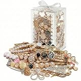 Mystery Jewelry Jar 50Pcs - No Duplicates Hair Clips for Women & Girls, Luxury Assorted Hair Accessories Gift Box with Faux Pearl, Resin, Rhinestone & Gold-Tone Metal Barrettes (50, Classic Style)
