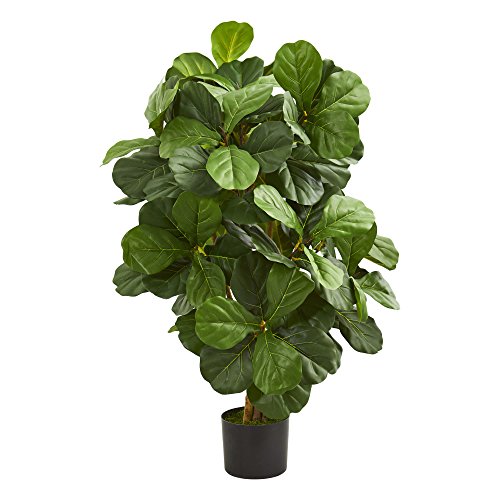 Nearly Natural 3.5' Fiddle Leaf Artificial Plant, Green