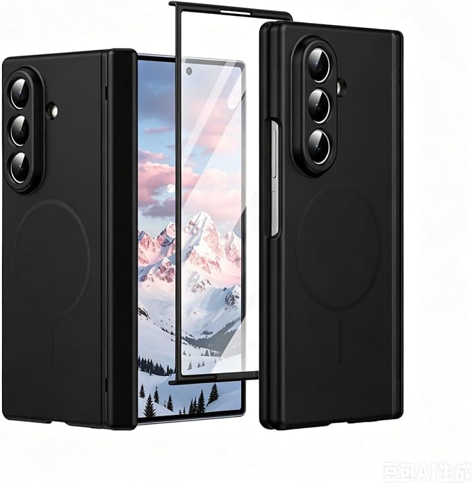Image of Hybird Shockproof Mobile Back Case Cover for Samsung Galaxy Z Fold 8 Ultra Case with Tempered Glass | Hingh | Magnetic Support | Slim Back Cover Case Galaxy Z Fold8 Ultra 5G Cover