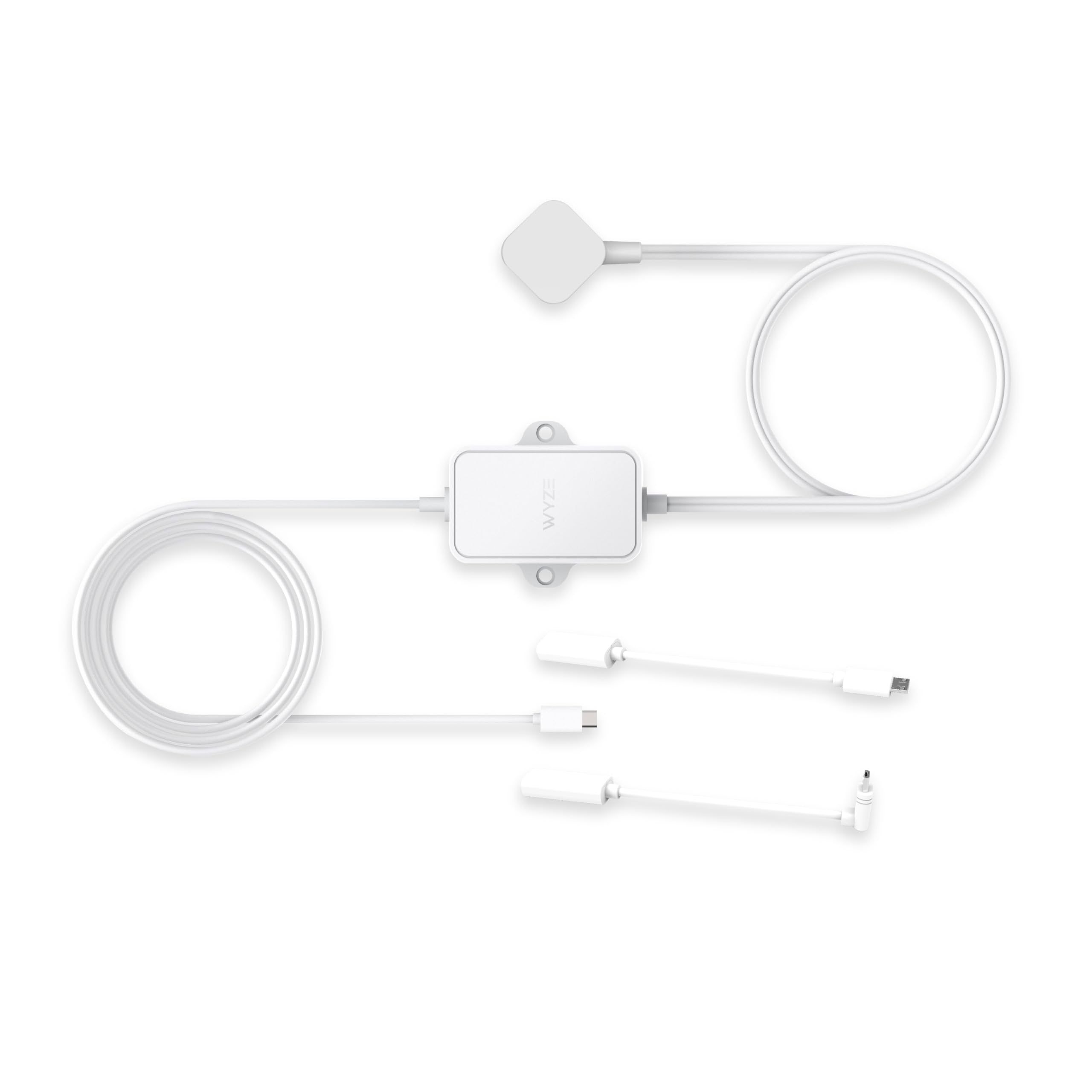 Wyze 20FT Outdoor Power Adapter for WYZE Pan v4/v3, Cam v4/OG/v3 Pro/Duo Cam Pan - No Drill Installation, IP67 Waterproof Cable (L-Shaped Micro-USB