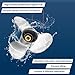 VRIWOY 13 1/4×17 14×19 Stainless Steel Outboard Propeller fit Suzuki 50-140HP Engines,15 Spline Tooth RH Boat Prop (14×19 OEM NO.58100-90J10-019)
