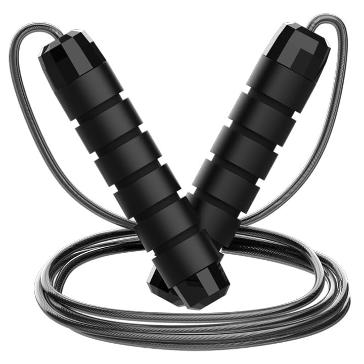 Jump Rope Tangle-Free Rapid Speed with Ball Bearings Adjustable Jump Ropes,Skipping Rope for Men Women,Exercise & Slim Body Jumprope at Gym Home School