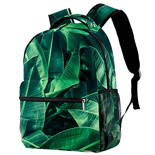 Sac à dos ordinateur motif tropical vert pour homme et femme