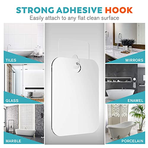 Espelho sem neblina, Espelho de barbear para chuveiro suspenso, Espelho retangular/redondo sem embaç