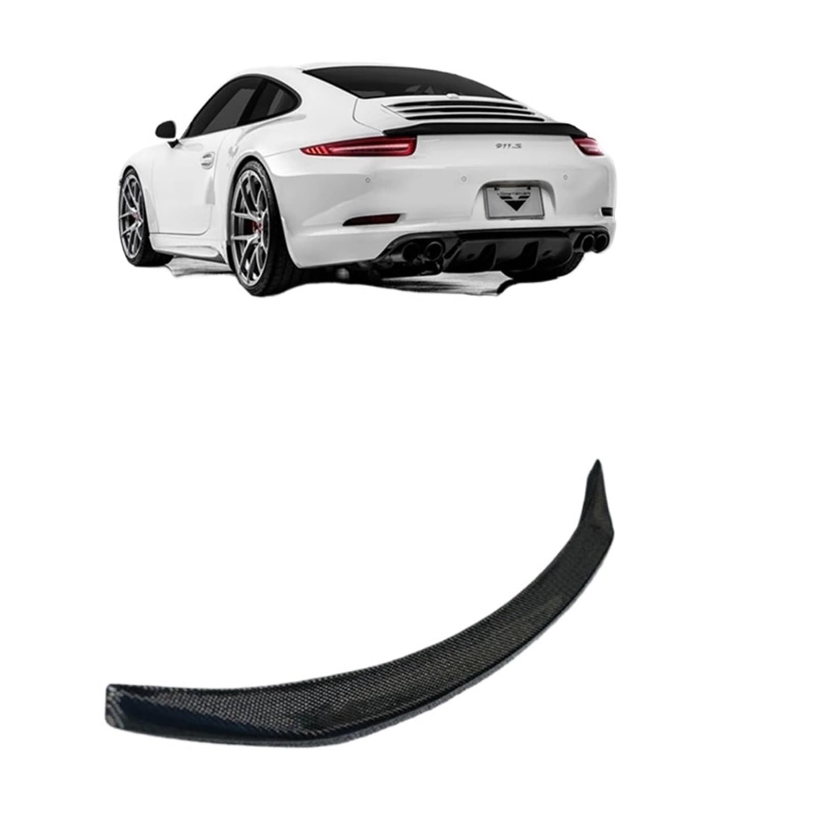 【205】ポルシェカレラ車の装飾テールウィングVRTスタイルブラックカーボン Amazon | ポルシェ カレラ 911 991 2012-2015 VRS 911 V-RTスタイル
