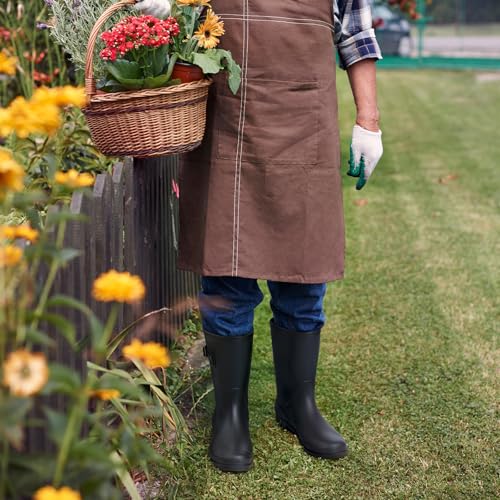 Evshine Women's Mid Calf Rain Boots Waterproof Garden Shoes2