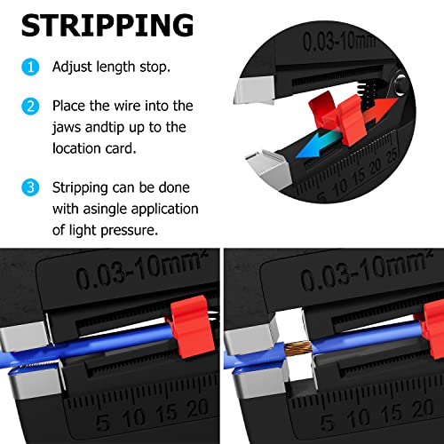 Image of Knoweasy Wire Stripper : 2-in-1 Heavy Duty Wire Stripper Plier and Cutter for 32-7 AWG (0.03mm-10mm), Essential Stripping and Cutting Tool for Professionals and DIY Enthusiasts