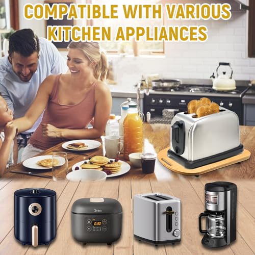 TM6 podkładka z drewna für Thermomix, deska ślizgowa do für Thermomix, uniwersalna deska przesuwna TM5, bambusowa deska do szybkiego przesuwania, akcesoria do miksera stojącego, robota kuchennego