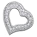 Sonia Jewels 0.18 cttw. Round Diamond Ladies Fashion Heart Pendant 10K White Gold