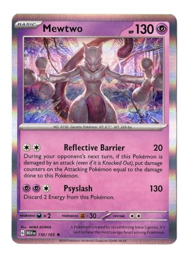Pokemon – Mewtwo – 150/165 - Scarlet & Violet - 151 English Holo Rare Card