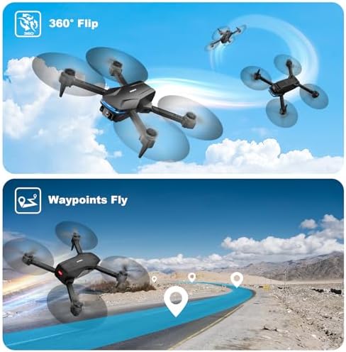 1080P FPV Camera Drone with Optical Flow Positioning, Foldable Quadcopter with App Control, Gesture Photo, 2 Batteries & Travel Case, Easy Starter Drone for Casual Photography - 2