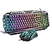 Price comparison product image {UK Layout}Gaming Keyboard Mouse set GK710 Rainbow LED Backlit USB Wired Keyboard and 7 Colors Breathing LED Mouse Combo Set for PS4 PC Mac Laptop