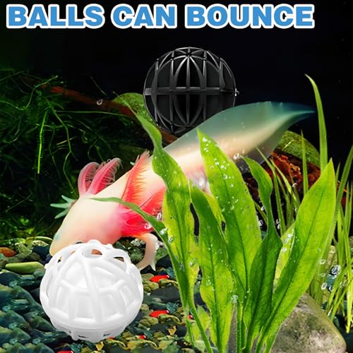 Image of 1Pcs Tree Root Landscaping, 4Pcs Fish Tank Filter Balls White & Black Driftwood for Aquarium Fish Tank Cave Aquarium Hideout, Decorative Accessories Suitable for Aquatic Animals