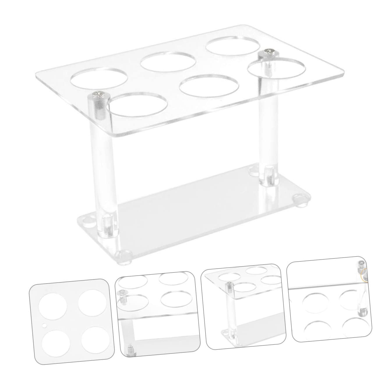 Alipis Acrylic Dessert Stand for Ice Cream Cones Cake Display Holder for Weddings Parties and Events Table Decor for Easy Topping Creation