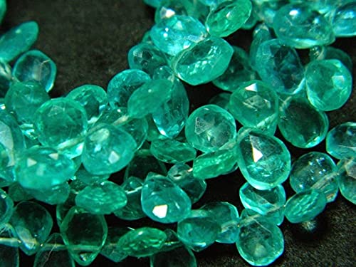 Fil apatite bleue naturelle perles poires facettées 4x6mm pour remplacer les pierres ternes