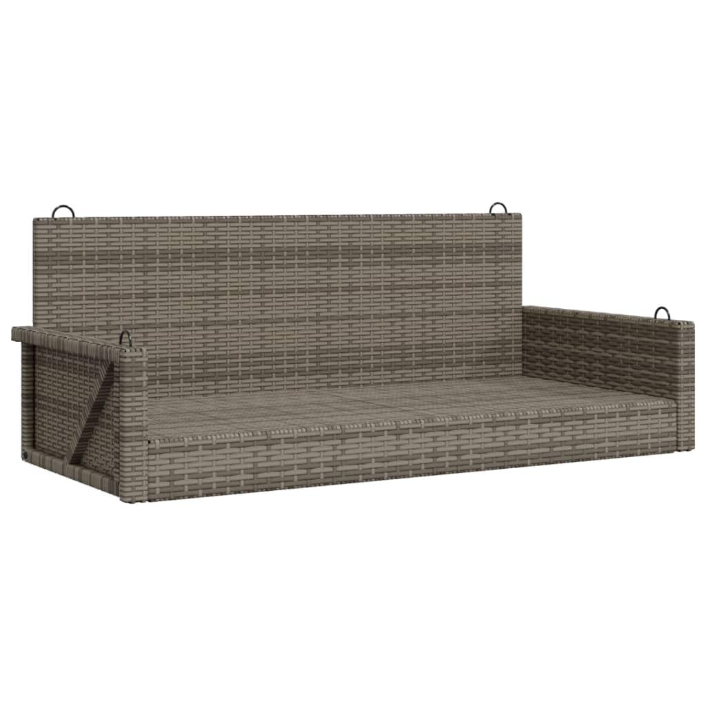 Vidaxl (Grey) Swing Bench Outdoor Swing Chair Porch Swing Hanging Chair Poly Rattan