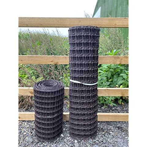 Just The Job Supplies Brown Multi-Purpose Garden Mesh - Plastic Border Netting Climbing Plant Trellis Pet (50mm x 50mm Hole, 0.5m 5m) Cover