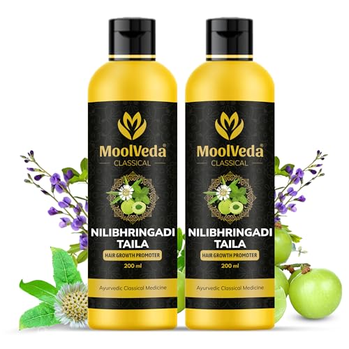 Neelibringadi Neelibhringadi Keram Tailam (Pack of 2 Each 200ml) Delays Premature Greying, Reduces D...